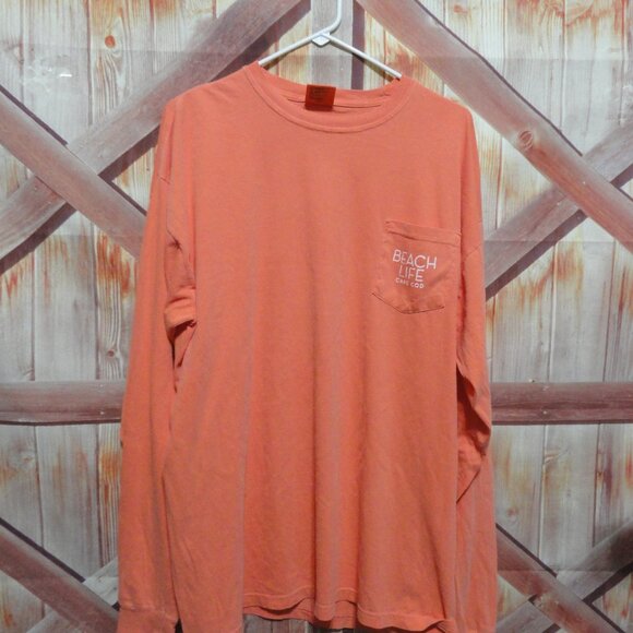 Beach Life Pocket Jeep surf board graphic long sleeve T, Cape Cod NWOT - Picture 2 of 5